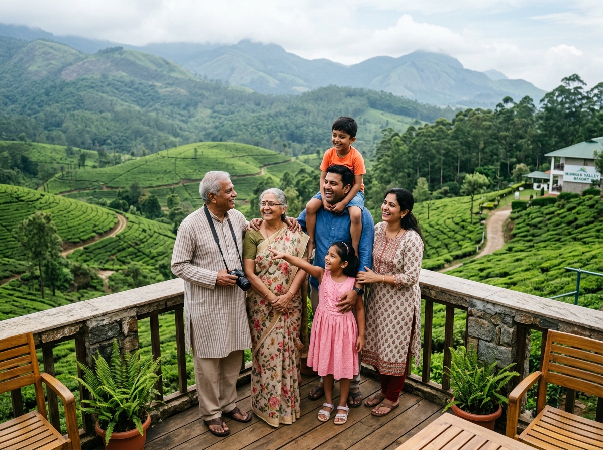 Family travelers enjoying vacation together