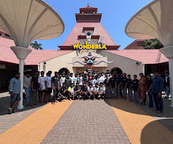 Travel group at a theme park entrance